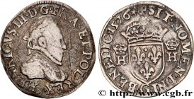 HENRY III
Type : Demi-teston, 3e type, col gaufré 
Date : 1576 
Mint name / Town : Poitiers 
Quantity minted : 69130 
Metal : silver 
Millesimal finen...