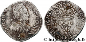 HENRY III
Type : Teston, 4e type, col fraisé, sans le titre de roi de Pologne 
Date : 1575 
Mint name / Town : Bordeaux 
Quantity minted : 129438 
Met...