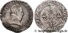HENRY III
Type : Franc au col plat 
Date : 1582 
Mint name / Town : Poitiers 
Quantity minted : 34586 
Metal : silver 
Millesimal fineness : 833  ‰
Di...