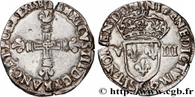 HENRY III
Type : Huitième d'écu, croix de face 
Date : 1583 
Mint name / Town : Saint-Lô 
Quantity minted : 290757 
Metal : silver 
Millesimal finenes...