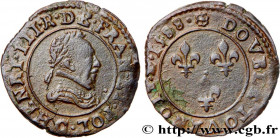 HENRY III
Type : Double tournois, type de Saint-Lô 
Date : 1588 
Mint name / Town : Saint-Lô 
Quantity minted : 319680 
Metal : copper 
Diameter : 20 ...