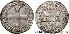 HENRY IV
Type : Quart d'écu, croix bâtonnée et couronnée de face 
Date : 1609 
Mint name / Town : Saint-Lô 
Quantity minted : 32886 
Metal : silver 
M...