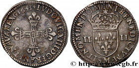 LOUIS XIII
Type : Quart d'écu, 1er type 
Date : 1643 
Mint name / Town : Toulouse 
Metal : silver 
Millesimal fineness : 917  ‰
Diameter : 30  mm
Orie...