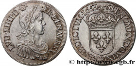 LOUIS XIV "THE SUN KING"
Type : Écu à la mèche longue 
Date : 1653 
Mint name / Town : Dijon 
Quantity minted : 16370 
Metal : silver 
Millesimal fine...