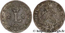 LOUIS XV THE BELOVED
Type : Double sol de billon 
Date : 1742 
Mint name / Town : Poitiers 
Quantity minted : 76187 
Metal : billon 
Millesimal finene...