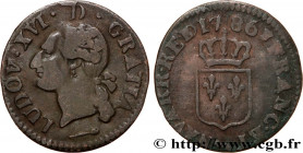 LOUIS XVI
Type : Liard dit "à l'écu" de Béarn 
Date : 1786 
Mint name / Town : Pau 
Metal : copper 
Diameter : 21  mm
Orientation dies : 6  h.
Weight ...