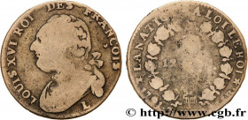 LOUIS XVI
Type : 12 deniers dit "au faisceau", type FRANCOIS 
Date : 1791 
Mint name / Town : Bayonne 
Metal : bell metal 
Diameter : 29  mm
Orientati...