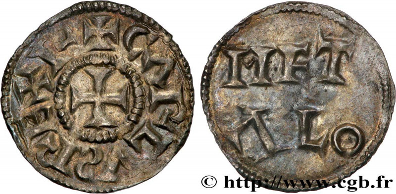 POITOU - COUNTY OF POITOU - COINAGE IMMOBILIZED IN THE NAME OF CHARLES II THE BA...
