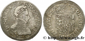 NAVARRE-BEARN - HENRY III
Type : Teston 
Date : 1576 
Mint name / Town : Pau 
Metal : silver 
Diameter : 29  mm
Orientation dies : 6  h.
Weight : 9,30...