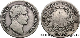 CONSULATE
Type : 1 franc Bonaparte Premier Consul 
Date : An 12 (1803-1804) 
Mint name / Town : Lille 
Quantity minted : 28155 
Metal : silver 
Milles...