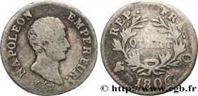 PREMIER EMPIRE / FIRST FRENCH EMPIRE
Type : Quart (de franc) Napoléon Empereur, Calendrier grégorien 
Date : 1806 
Mint name / Town : Perpignan 
Quant...