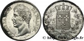 CHARLES X
Type : 5 francs Charles X, 2e type 
Date : 1827 
Mint name / Town : Lyon 
Quantity minted : 1.650.505 
Metal : silver 
Millesimal fineness :...