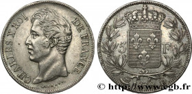 CHARLES X
Type : 5 francs Charles X, 2e type 
Date : 1830 
Mint name / Town : Lyon 
Quantity minted : 630.726 
Metal : silver 
Diameter : 37  mm
Orien...