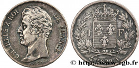 CHARLES X
Type : 1 franc Charles X, matrice du revers à cinq feuilles 
Date : 1829 
Mint name / Town : Paris 
Quantity minted : 289484 
Metal : silver...
