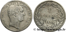 LOUIS-PHILIPPE I
Type : 1 franc Louis-Philippe, tête nue 
Date : 1831 
Mint name / Town : Strasbourg 
Quantity minted : 18150 
Metal : silver 
Millesi...
