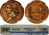 II REPUBLIC
Type : Concours de 10 centimes, essai en cuivre par Magniadas, premier revers 
Date : 1848 
Mint name / Town : Paris 
Quantity minted : --...