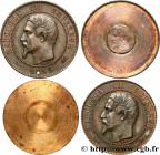SECOND EMPIRE
Type : Dix centimes Napoléon III, tête nue, Emboîtage secret 
Date : 1853 
Mint name / Town : Lyon 
Quantity minted : --- 
Metal : bronz...