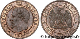 SECOND EMPIRE
Type : Deux centimes Napoléon III, tête nue 
Date : 1854 
Mint name / Town : Paris 
Quantity minted : 3360354 
Metal : bronze 
Diameter ...