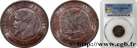 SECOND EMPIRE
Type : Deux centimes Napoléon III, tête nue 
Date : 1855 
Mint name / Town : Lyon 
Quantity minted : 3327859 
Metal : bronze 
Diameter :...