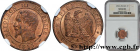 SECOND EMPIRE
Type : Un centime Napoléon III, tête nue 
Date : 1853 
Mint name / Town : Paris 
Quantity minted : 4074687 
Metal : bronze 
Diameter : 1...