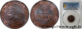 III REPUBLIC
Type : 2 centimes Cérès 
Date : 1897 
Mint name / Town : Paris 
Quantity minted : 1250000 
Metal : bronze 
Diameter : 20  mm
Orientation ...