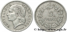 IV REPUBLIC
Type : 5 francs Lavrillier, aluminium, 9 fermé 
Date : 1948 
Quantity minted : inclus 
Metal : aluminium 
Diameter : 31,09  mm
Orientation...
