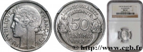 IV REPUBLIC
Type : 50 centimes Morlon, légère 
Date : 1947 
Mint name / Town : Beaumont-Le-Roger 
Quantity minted : 18.504.000 
Metal : aluminium 
Dia...