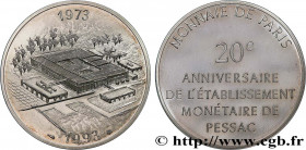 V REPUBLIC
Type : Module de 100 francs - 20e anniversaire de l’établissement monétaire de Pessac 
Date : 1993 
Mint name / Town : Paris 
Quantity mint...