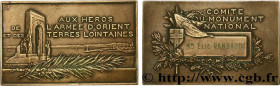 III REPUBLIC
Type : Plaquette, Aux héros de l’armée d’Orient et des terres lointaines 
Date : n.d. 
Metal : bronze 
Diameter : 42  mm
Engraver : Gusta...
