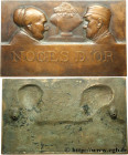 LOVE AND MARRIAGE
Type : Plaque uniface, Noces d’or, Paysans de la Brie 
Date : 1900 
Metal : bronze 
Diameter : 113  mm
Weight : 500,58  g.
Edge : li...