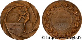 IV REPUBLIC
Type : Médaille, International militaire 
Date : 1954 
Metal : bronze 
Diameter : 49,5  mm
Weight : 61,90  g.
Edge : lisse + corne BRONZE ...