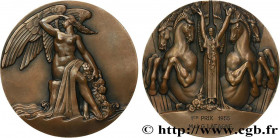 IV REPUBLIC
Type : Médaille, Premier Prix 
Date : 1955 
Metal : bronze 
Diameter : 76,5  mm
Engraver : Blin 
Weight : 301,87  g.
Edge : lisse + corne ...