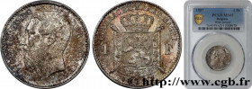 BELGIUM
Type : 1 Franc Léopold II légende flamande 
Date : 1887 
Quantity minted : 2724000 
Metal : silver 
Millesimal fineness : 835  ‰
Diameter : 23...