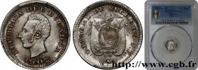 ECUADOR
Type : 1/2 Decimo de Sucre Antonio Jose de Sucre 
Date : 1902 
Mint name / Town : Lima 
Quantity minted : 500000 
Metal : silver 
Millesimal f...