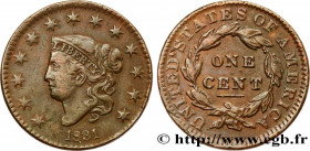 UNITED STATES OF AMERICA
Type : 1 Cent Liberté “Coronet head” variété grandes lettres 
Date : 1831 
Quantity minted : 3359260 
Metal : copper 
Diamete...