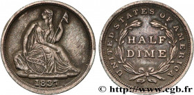 UNITED STATES OF AMERICA
Type : 1/2 Dime (5 Cents) Liberté assise 
Date : 1837 
Mint name / Town : Philadelphie 
Quantity minted : - 
Metal : silver 
...