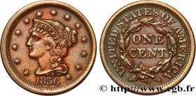 UNITED STATES OF AMERICA
Type : 1 Cent Liberté “Braided Hair” 
Date : 1856 
Mint name / Town : Philadelphie 
Quantity minted : 2690463 
Metal : copper...