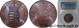 HUNGARY
Type : 1 Krajczar monnayage de la guerre d’indépendance 
Date : 1848 
Quantity minted : - 
Metal : copper 
Diameter : 26  mm
Orientation dies ...