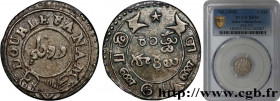 INDIA
Type : Double Fanams Présidence de Madras 
Date : 1808 
Mint name / Town : Madras 
Quantity minted : 6044000 
Metal : silver 
Diameter : 15  mm
...