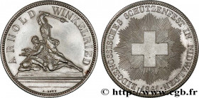 SWITZERLAND
Type : Module de 5 Francs Tir de Nidwald (Nidwalden) 
Date : 1861 
Quantity minted : 6000 
Metal : silver 
Millesimal fineness : 835  ‰
Di...