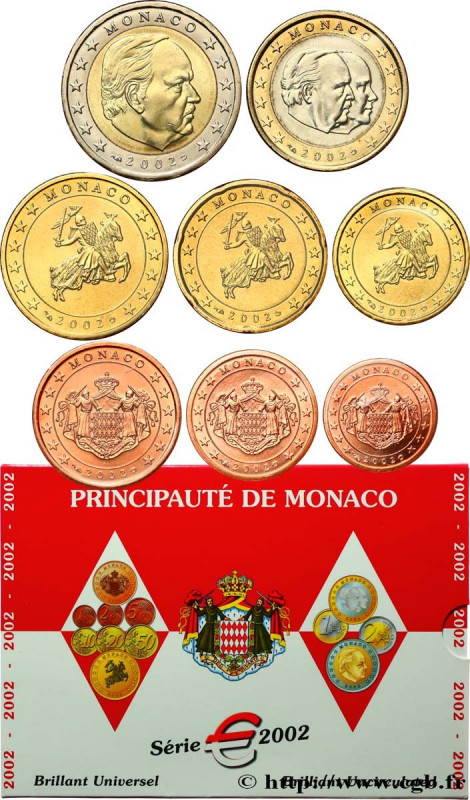 MONACO
Type : SÉRIE Euro BRILLANT UNIVERSEL  
Date : 2002 
Quantity minted : 40....