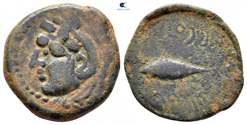 Hispania. Gades circa 120-50 BC. 
Half Unit Æ

20 mm, 4,99 g



nearly ve...