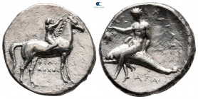 Calabria. Tarentum circa 302-280 BC. Nomos AR