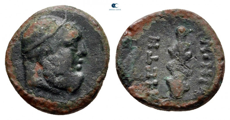 Bruttium. Petelia circa 300-200 BC. 
Bronze Æ

10 mm, 1,06 g



nearly ve...