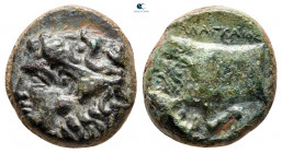 Sicily. Agyrium circa 420-405 BC. Tetras Æ