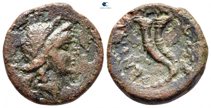 Sicily. Aitna circa 200-100 BC. 
Bronze Æ

20 mm, 5,04 g



nearly very f...