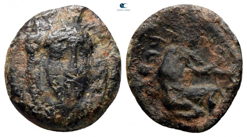 Sicily. Solus circa 350-300 BC. 
Bronze Æ

14 mm, 2,14 g



nearly very f...