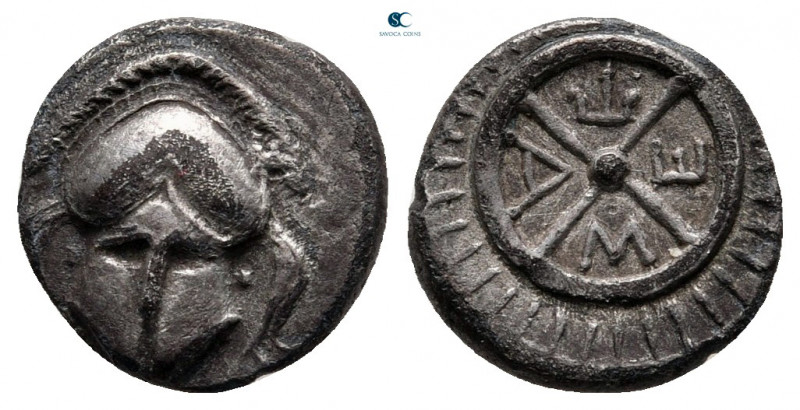 Thrace. Mesembria circa 400-300 BC. 
Diobol AR

11 mm, 1,21 g



very fin...
