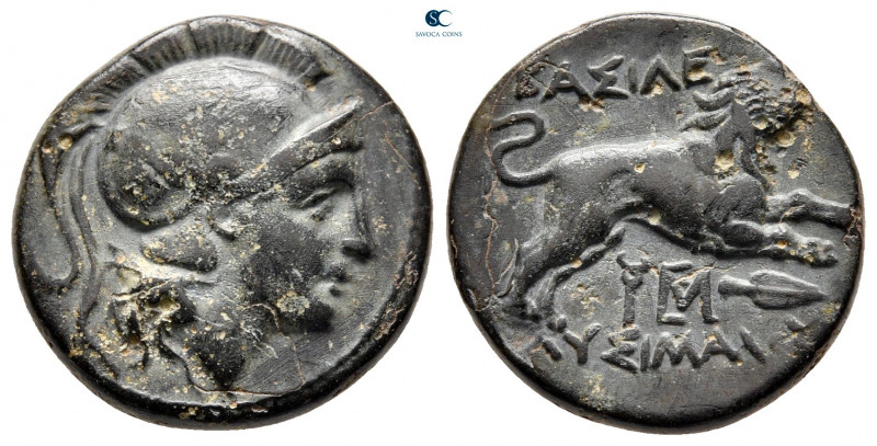 Kings of Thrace. Macedonian. Lysimachos 305-281 BC. 
Bronze Æ

18 mm, 4,98 g...