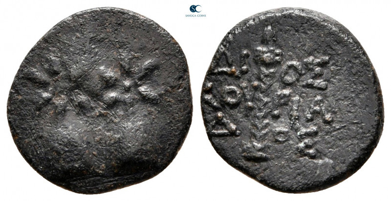 Colchis. Dioskourias circa 105-90 BC. 
Bronze Æ

14 mm, 1,64 g



nearly ...